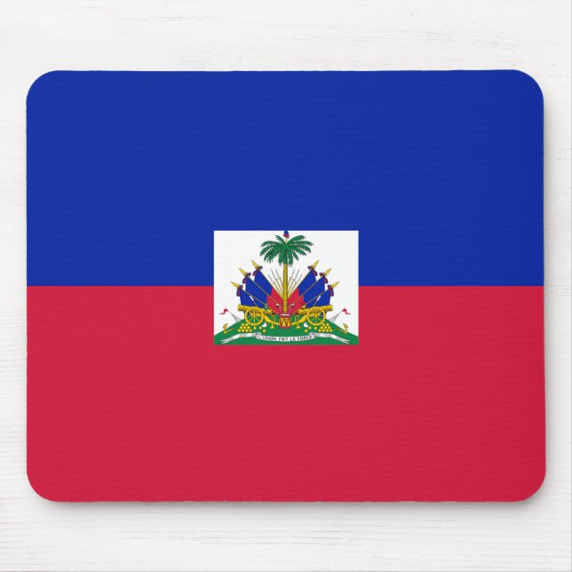 Hatian Flagge Mousepad (Vorne)