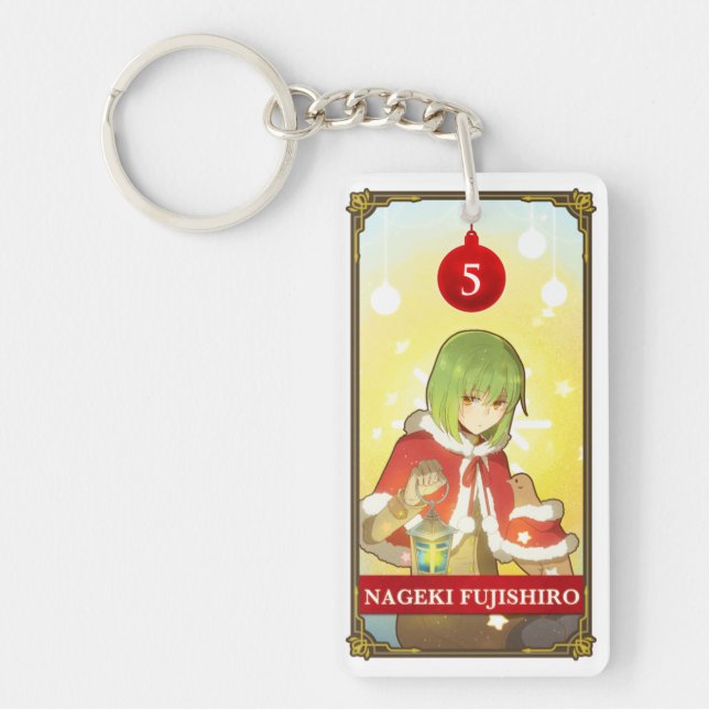 Hatoful Advent calendar 5: Nageki Fujishiro Schlüsselanhänger (Vorderseite)