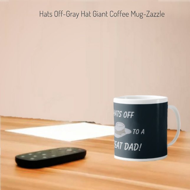Hats Off-Gray Hat Jumbo-Tasse (Von Creator hochgeladen)