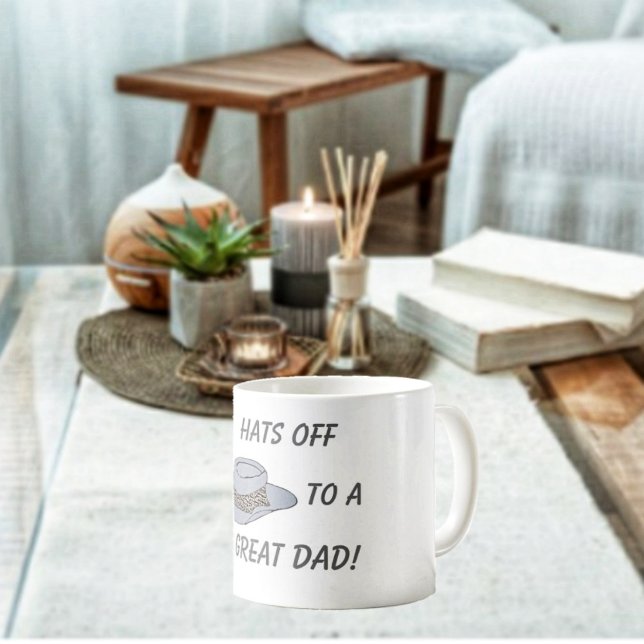Hats Off-Gray Hat Kaffeetasse (Gift this Hats Off-Gray Hat Coffee Mug, to your Dad on his special day!)