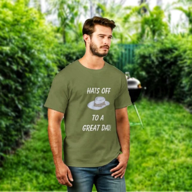 Hats Off-Gray-Hat-T - Shirt (Check out this Fab t-shirt for Dad to wear on his special day, and beyond!)