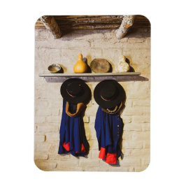 Hats und Coats in der alten Pueblo-Karte Magnet