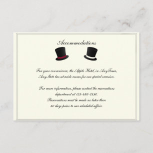 Hats und Krawatte für Hochzeiten Einladung