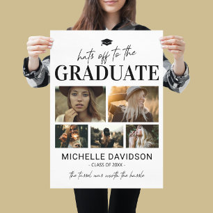 Hats von Graduate 5 Foto Keepake Poster