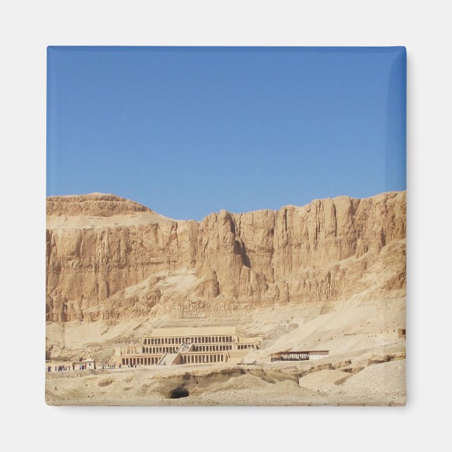 Hatshepsut Temple Panoramafoto Magnet (Vorne)