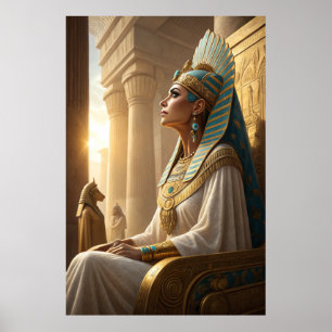 Hatshepsut-Wandkunst, Porträt der ägyptischen Köni Poster