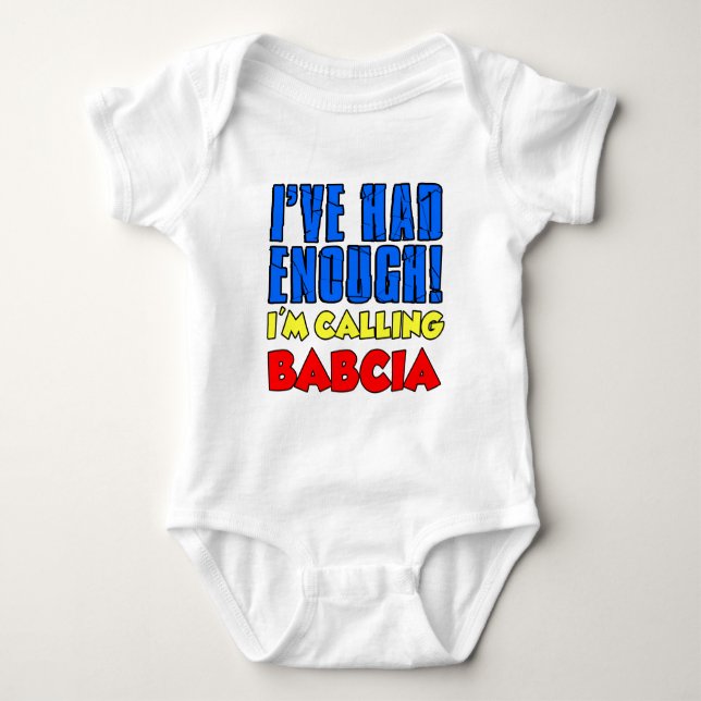 Hatte genug, um Babcia zu rufen Baby Strampler (Vorderseite)