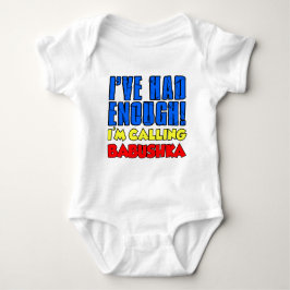 Hatte genug um Babushka zu rufen Baby Strampler