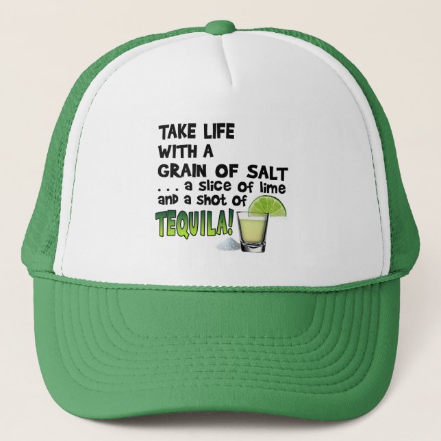 HATTE - LEBEN, LIMON, SALZ, TEQUILA! TRUCKERKAPPE (Vorderseite)