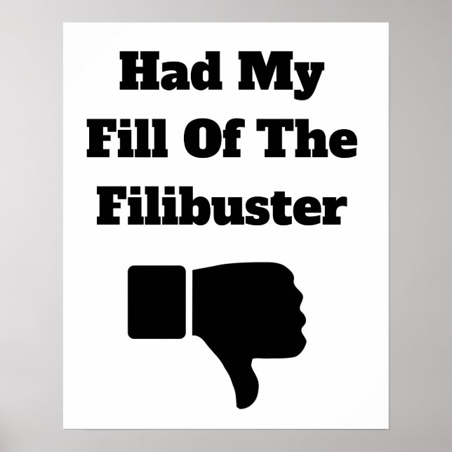 Hatte meine Fülle des Filibusters Poster (Vorne)