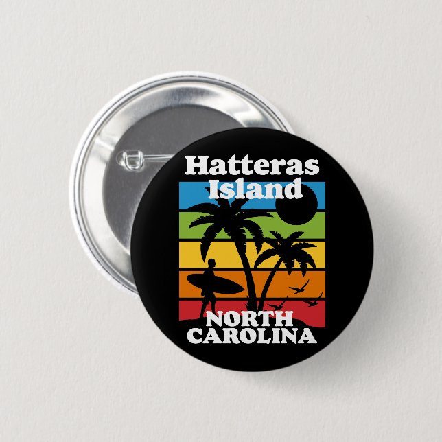 Hatteras Island,North Carolina Button (Vorne & Hinten)