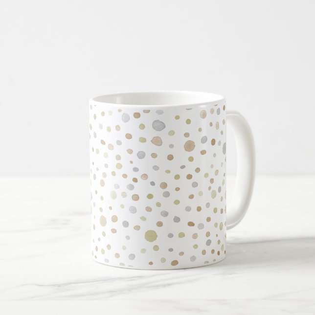 Hattie Confetti Aquarelle Dots Mug Classique (Devant droit)