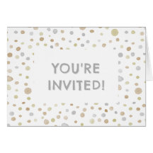Hattie Confetti Watercolor Dots Birthday Invite