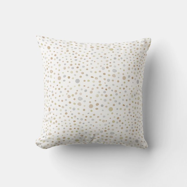 Hattie Confetti Watercolor Dots Throw Kissen (Vorderseite)
