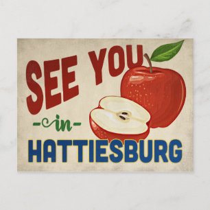 Hattiesburg Mississippi Apple - Vintage Travel Postkarte