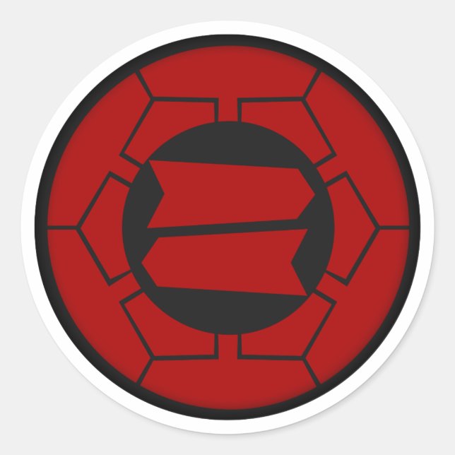Hattori Clan Kamon Runder Aufkleber (Vorderseite)