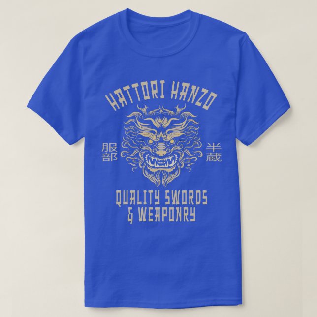 Hattori Hanzo Qualitäts-Schwerter und Waffen T-Shirt (Design vorne)