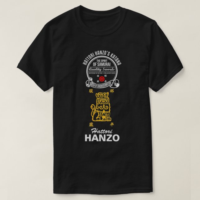 Hattori Hanzo Samurai Ninja Katana Maker Japanisch T-Shirt (Design vorne)