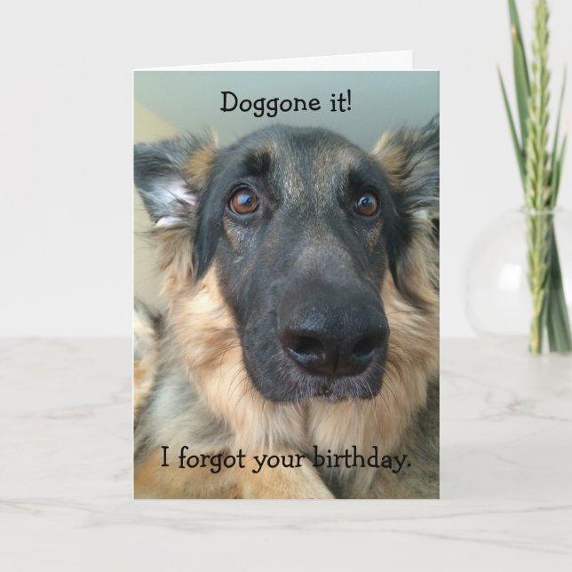 Hau ab! Vergiss deinen Geburtstag! Karte (Vorderseite)