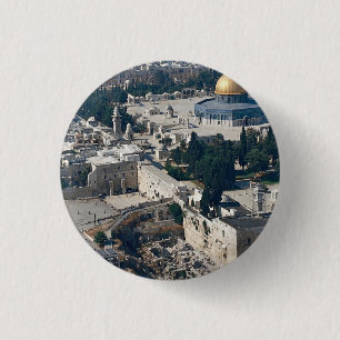 Haube des Felsens, alte Stadt Jerusalem, Israel Button