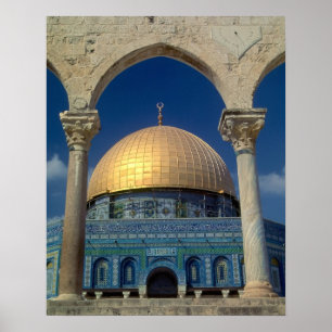 "Haube des Felsens, großes Plakat Jerusalems"