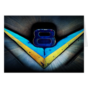 Hauben-Emblem V8 Hotrod