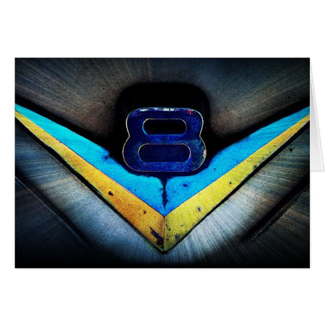Hauben-Emblem V8 Hotrod (Vorderseite (Horizontal))