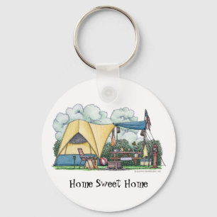 Hauben-Zelt-Lagerbewohner-Campings-Schlüsselkette Schlüsselanhänger