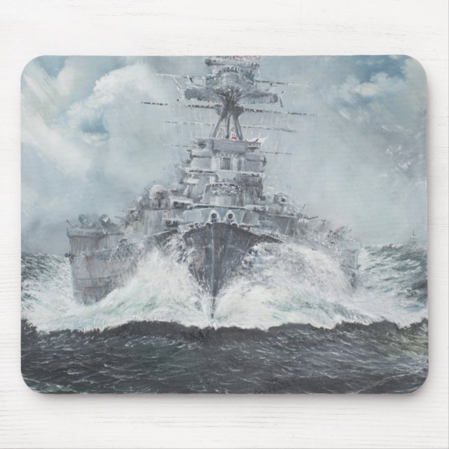 Haubenköpfe für Bismarck 23rdMay 1941. 2014 Mousepad (Vorne)