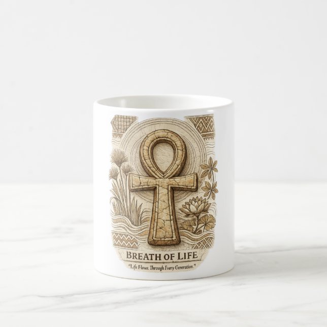 Hauch des Lebens | Ankh | Altes Afrika  Kaffeetasse (Mittel)