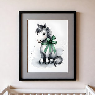 Hauch von Farbe Kinderzimmer Bauernhof Tiere Pferd Poster