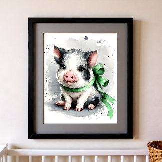 Hauch von Farbe Kinderzimmer Bauernhof Tiere Schwe Poster