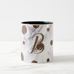 Hauch von Roségold Marmor Bronze Kupfer Weiblich Zweifarbige Tasse