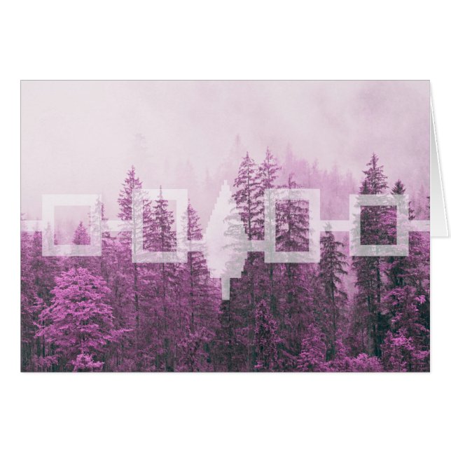 Haudenounee Misty Forest Flag Card (Vorderseite (Horizontal))