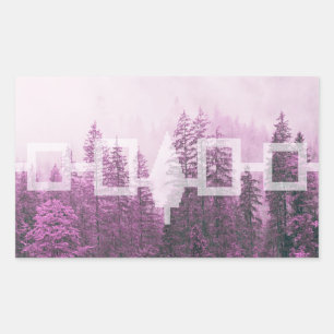 Haudenounee Misty Forest Flag Rechteckiger Aufkleber