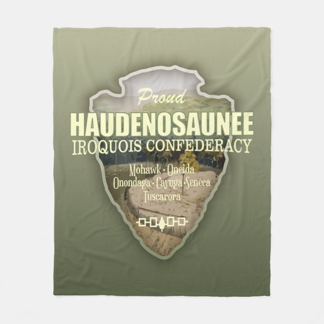 Haudenounee (Pfeilspitzen) Fleecedecke (Vorderseite)