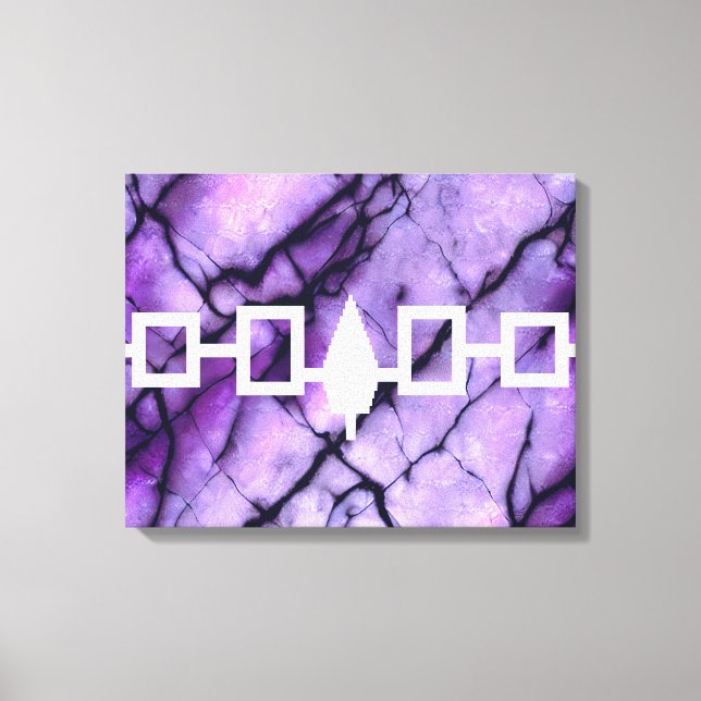 Haudenouny Confederacy Flag Leinwanddruck (Vorderseite)