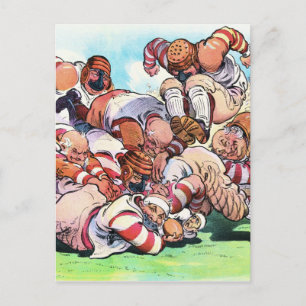 Haufen auf dem Spielfeld Postkarte