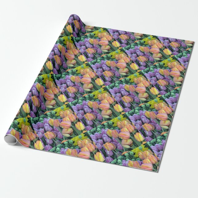 Haufen farbiger Tulpen Geschenkpapier (Ungerollt)