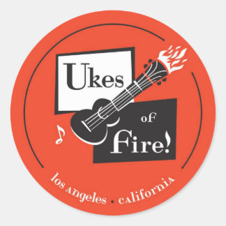 Haufen Feuer! Los Angeles Runder Aufkleber