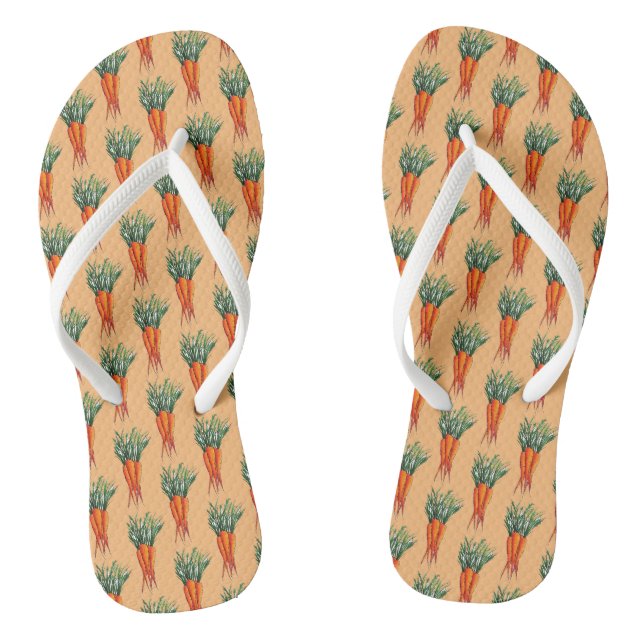 Haufen Karotten Orange Gemüsegarten Veggie Garten Flip Flops (Fußbett)