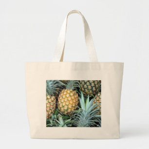 Haufen tropisch-hawaiianischer Ananas Jumbo Stoffbeutel