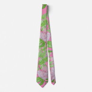 Haufen von hübsch rosa Blume und Blütenblättern Krawatte