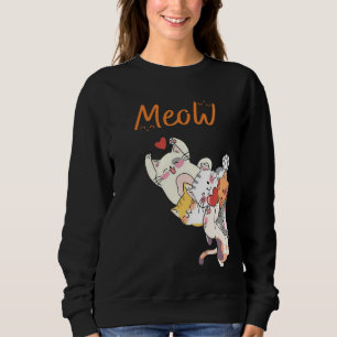 Haufen von Schnurren Ein Moment der Liebe Katzenku Sweatshirt