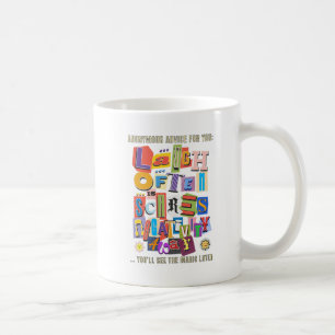 Häufig lachen - Positives Typografie Zitat Design Kaffeetasse