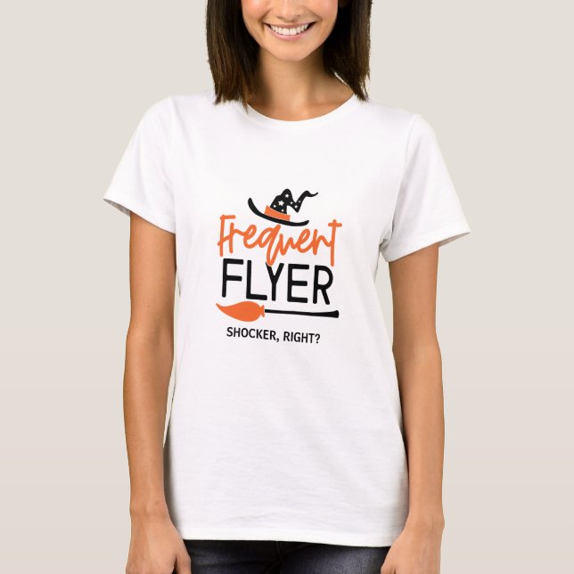 Häufiger Flyer Halloween Orange Black T-Shirt (Vorderseite)