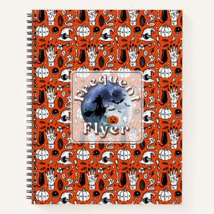 Häufiger Flyer Halloween Rotzspieß Broomstick Notizbuch