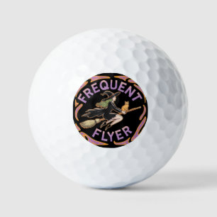 Häufiger Flyer mit einem sonnigen Halloween Golfball