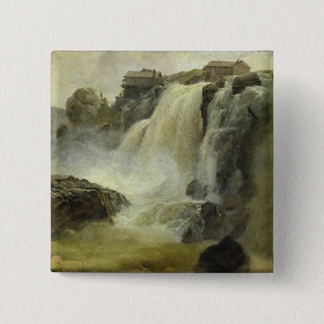 Haugfoss in Norwegen, 1827 Button (Vorderseite)