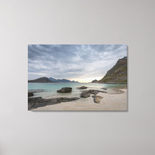 Haukland Beach Lofoten Leinwanddruck